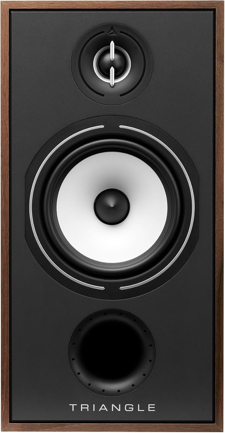triangle Borea BR04 Bookshelf Speakers Pair - High Fidelity - 2-Way - 25mm EFS Silk Dome Tweeter with Waveguide (Chestnut) (Renewed)