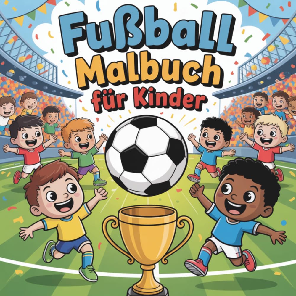 Fußball Malbuch für Kinder ab 5 Jahren (Malbücher von WOLE Publishing)