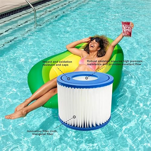 Miniatura 3 de Filtros de spa para filtro Saluspa tipo VI, filtro de bañera de hidromasaje para Bestway 58323, Lazy-Z-Spa, Coleman SaluSpa 90352E - Bañera de