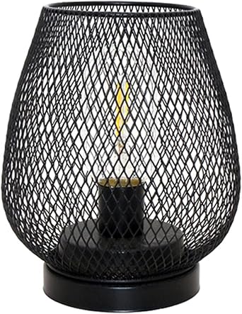 Art Table Lamp Birdcage Shape Iron Table Lamp Battery Powered Living Room Bedroom Cafe Decoration Bedside Table Lamp Desk Lights for Home Office
