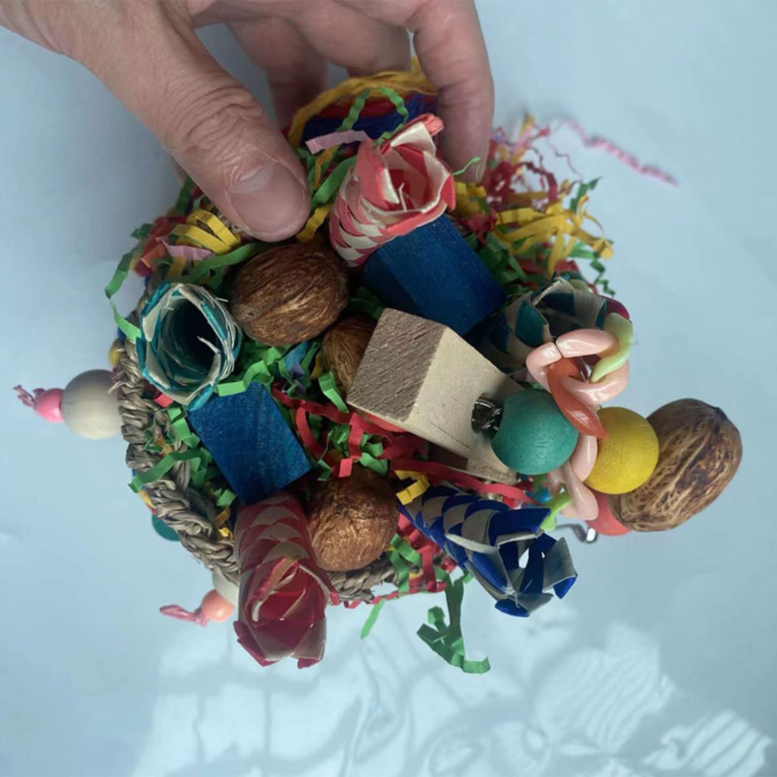Vogelfutterkorb Spielzeug Für Papageien – Kaubares Futtersuchspiel Mit Haken, Für Käfig