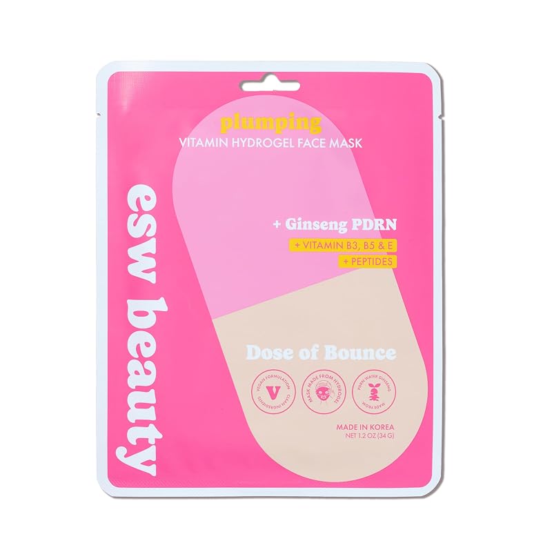 Máscara facial ESW Beauty Dose of Bounce com PDRN de ginseng, 1 unidade