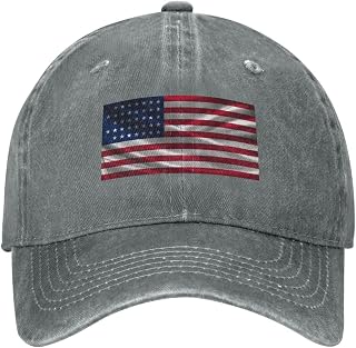 Flag of The United States (1867–1877) Baseball Cap for Men Women Adjustable Vintage Washed Denim Style Dad Hat