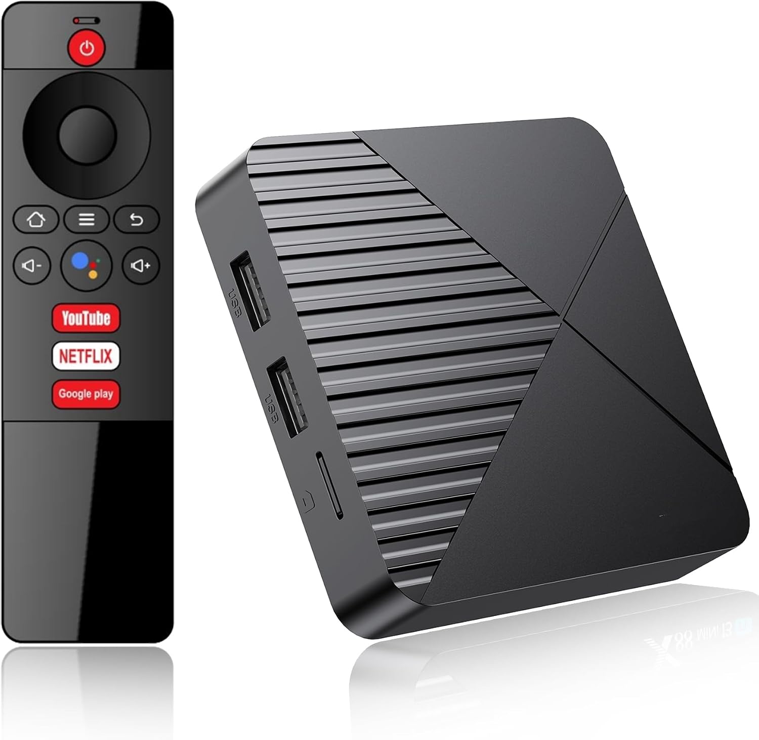 RUPA Android TV Box 13.0, 2025 Android Box 2GB RAM 16GB ROM Support Dual-WiFi 2.4G/5.8G WIFI6 3D 8K HDR10+ BT5.0 with Voice Remote Control