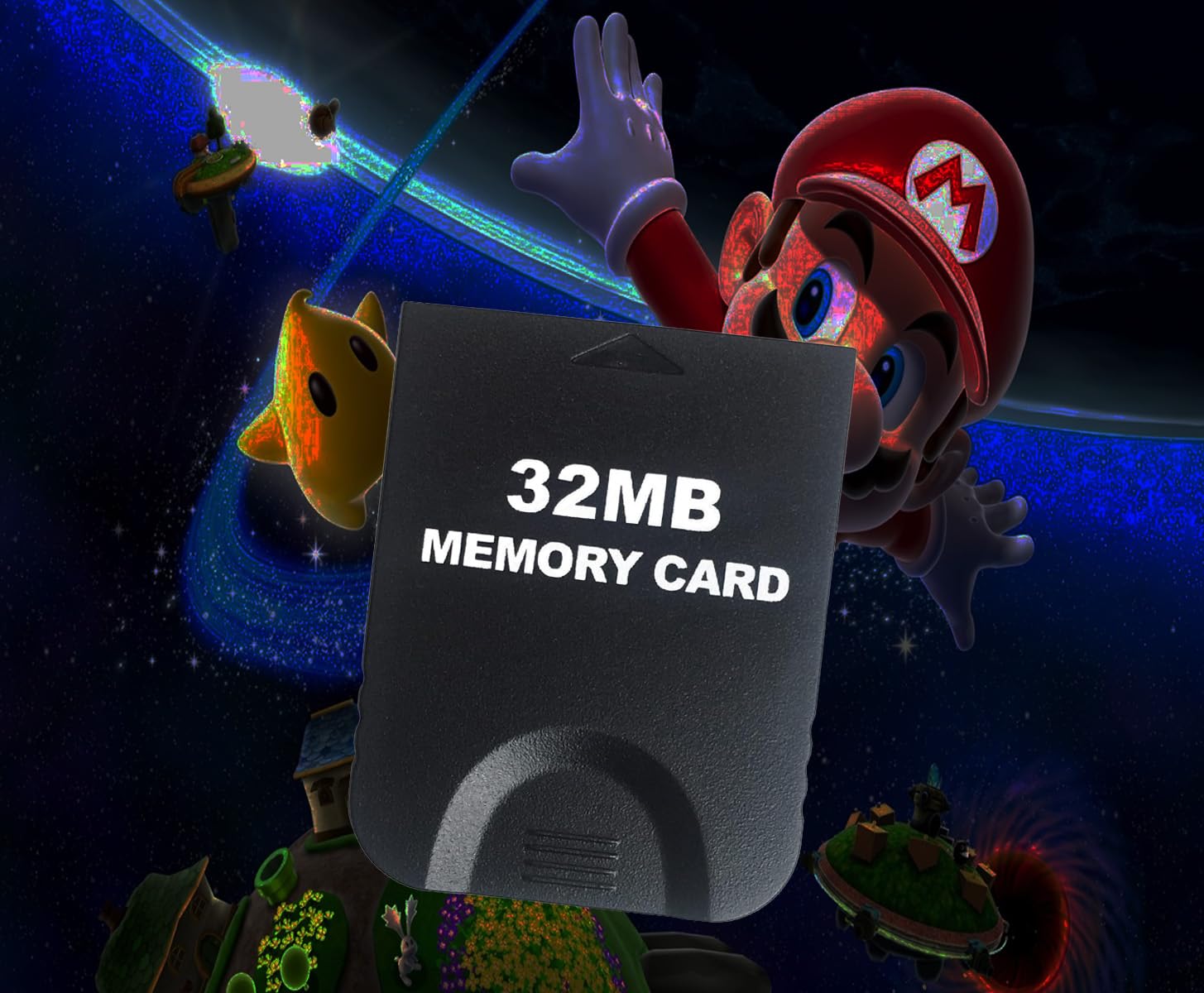 Tarjeta de memoria de alta velocidad de 32 MB (507 bloques) compatible con Nintendo Gamecube y Wii, color negro