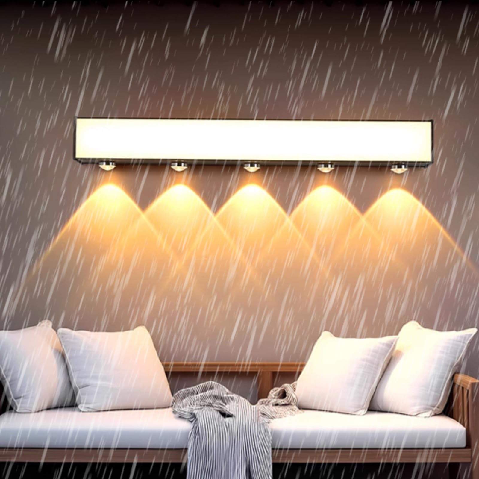 Spot pour Jardin LED Extérieur Étanche IP65 Lampe Murale Rectangulaire Design 60cm - 8