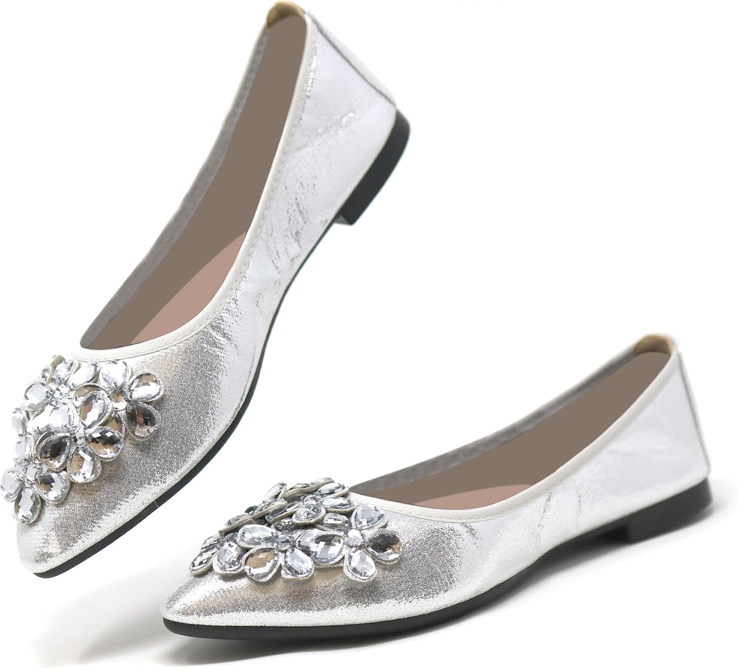 Silky Toes Foldable Flats for Women | Dressy Comfortable Pointed Toe Shoes for Weddings, Events & Travel - Image 3