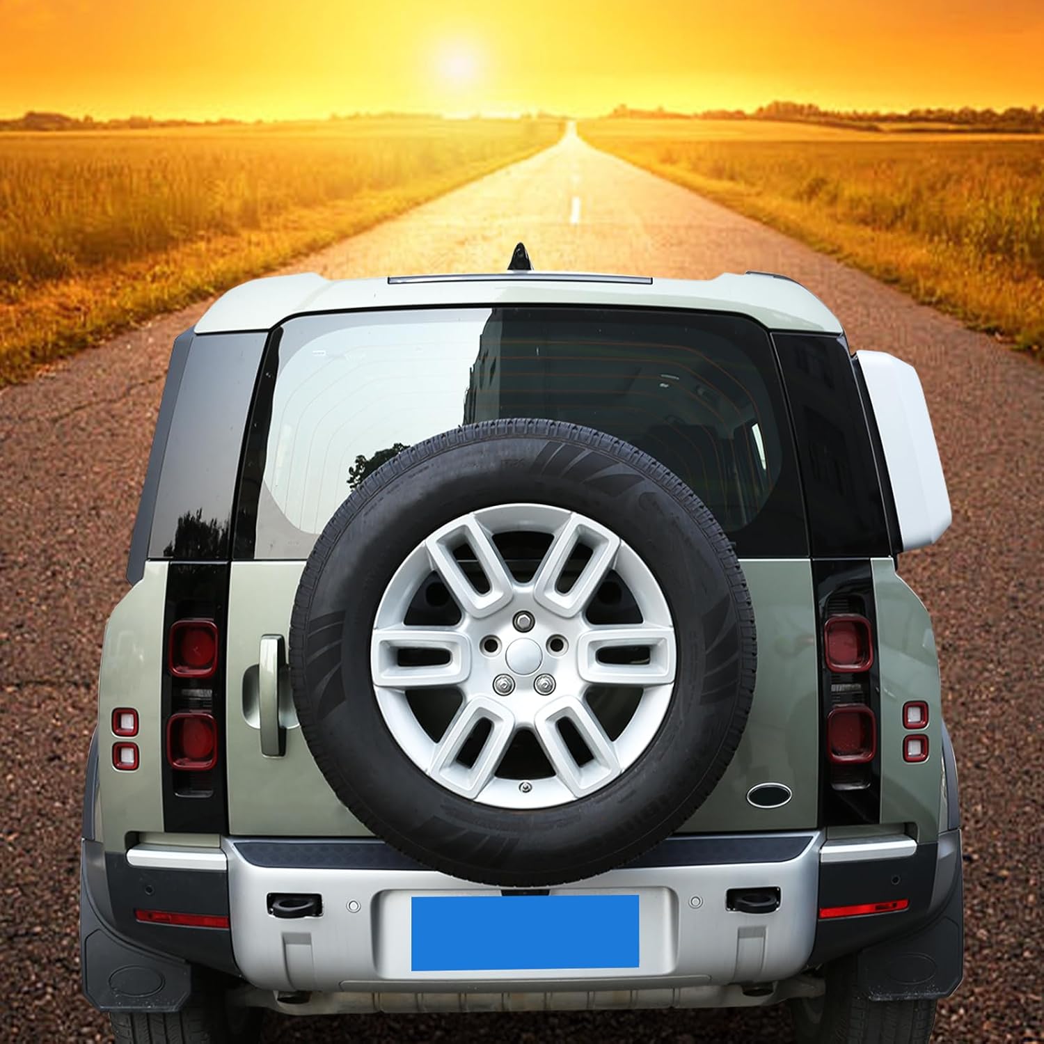 PIUGILH Rear Bumper Protector Guard Trim Cover Compatible with 2020 2021 2022 2023 Land Rover Defender, Scratch Resistant Trunk Door Entry Guards, 1Pcs (Black)