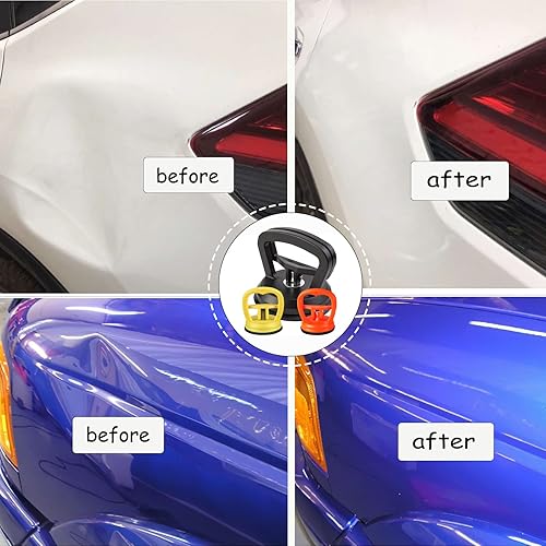 Miniatura 6 de Extractor de abolladuras, paquete de 3 extractores de abolladuras de automóvil, potente extractor de abolladuras con ventosa, kit de eliminación de