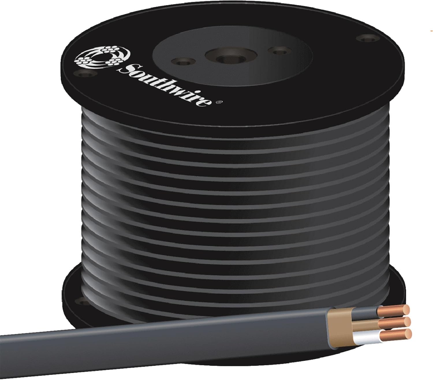 Southwire 28893615 500ft. 8-Gauge 2 Conductor 7 STR Nonmetallic with ...