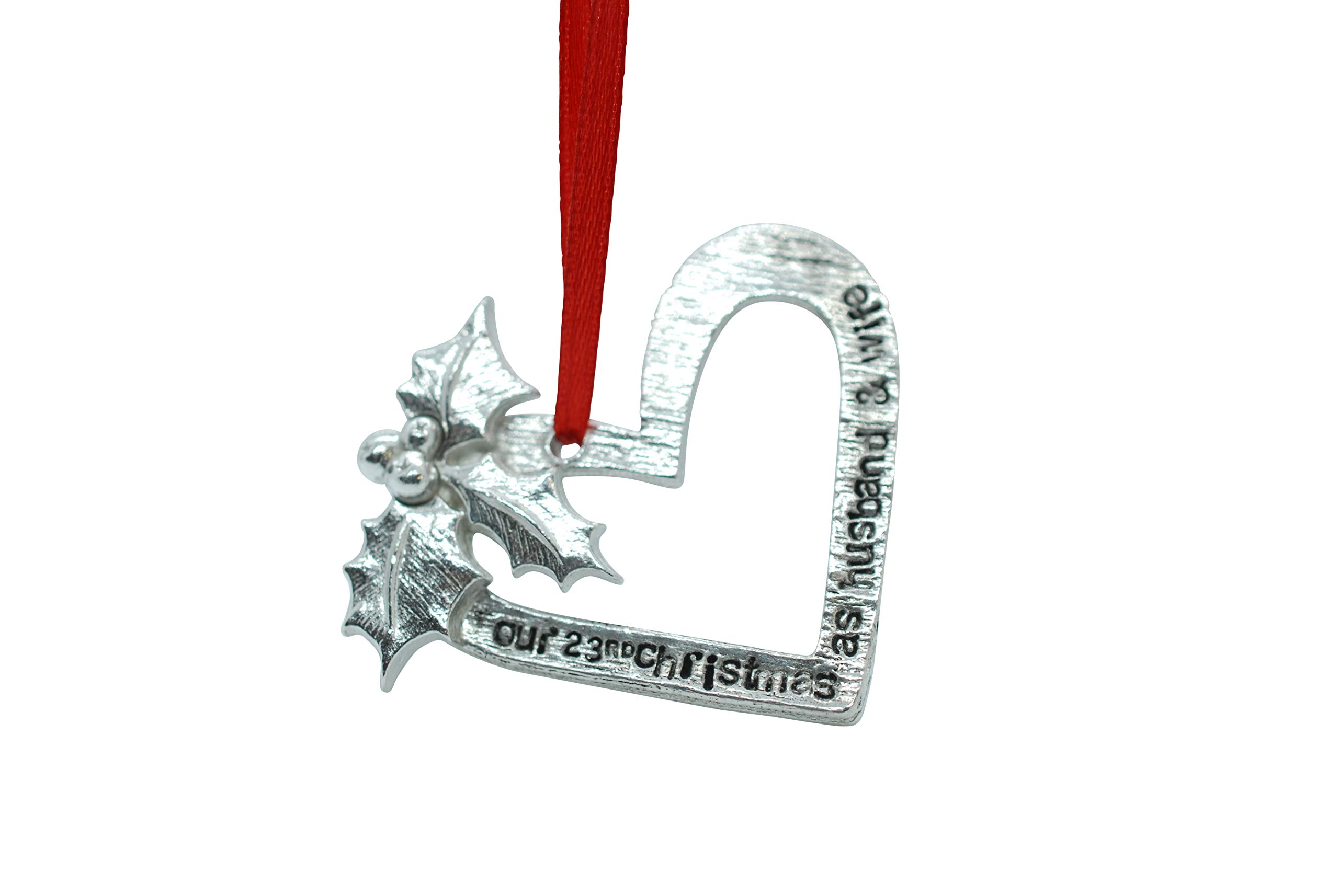 Pirantin Black Our 23Rd Christmas As Husband & Wife - 23 Year Wedding Anniversary Christmas Tree Decoration