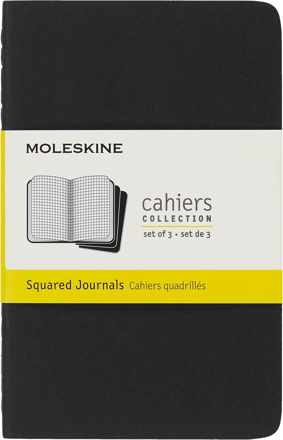 Moleskine Set of 3 PocketSized Grid Notebooks Softcover 9 x 14 cm