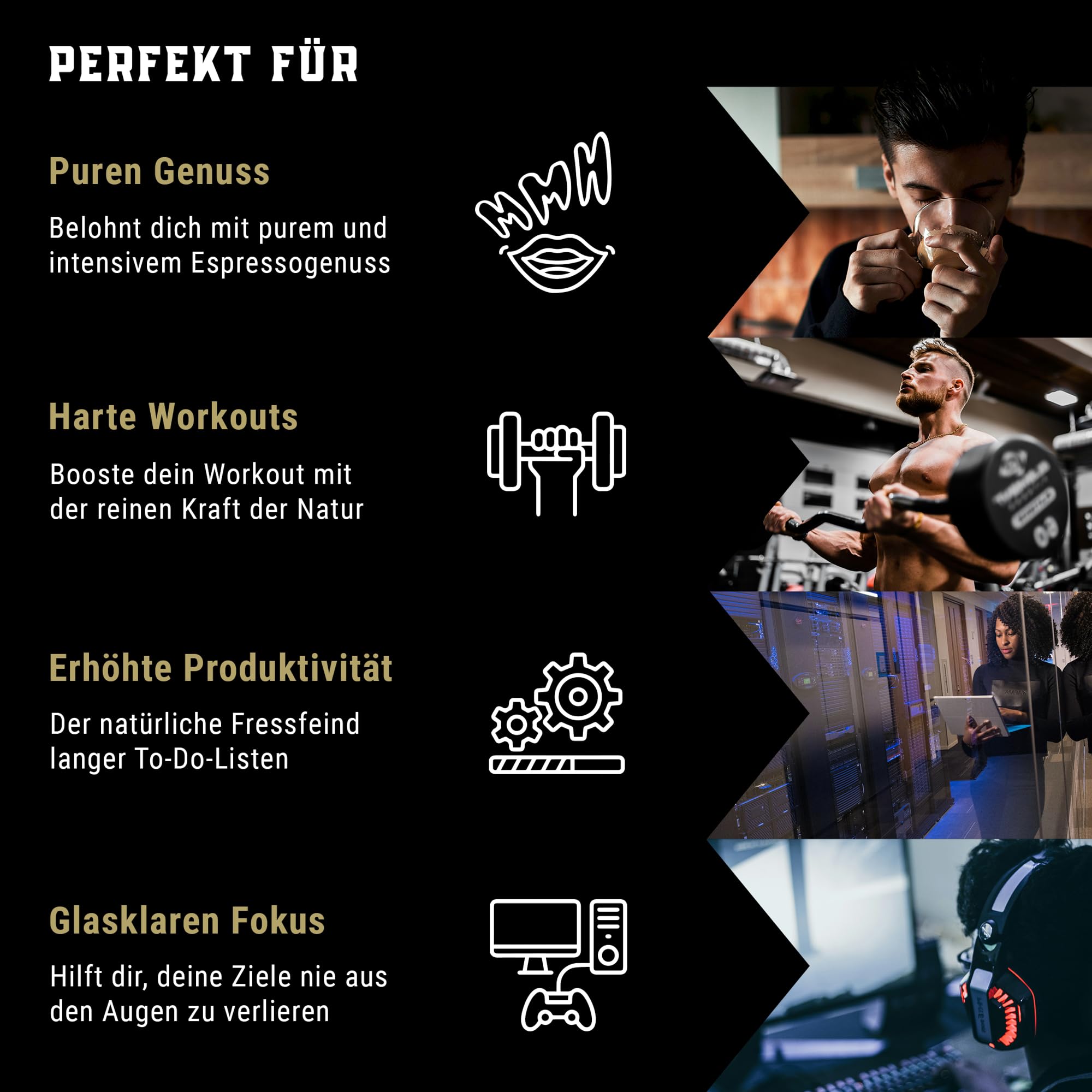 BERSERKER COFFEE - Thor's Hammer Espresso, 500g - italienische Dark Roast Kaffeebohnen, intensiv und vollmundig - für Siebträger, Vollautomat & Herdkanne - GANZE BOHNE