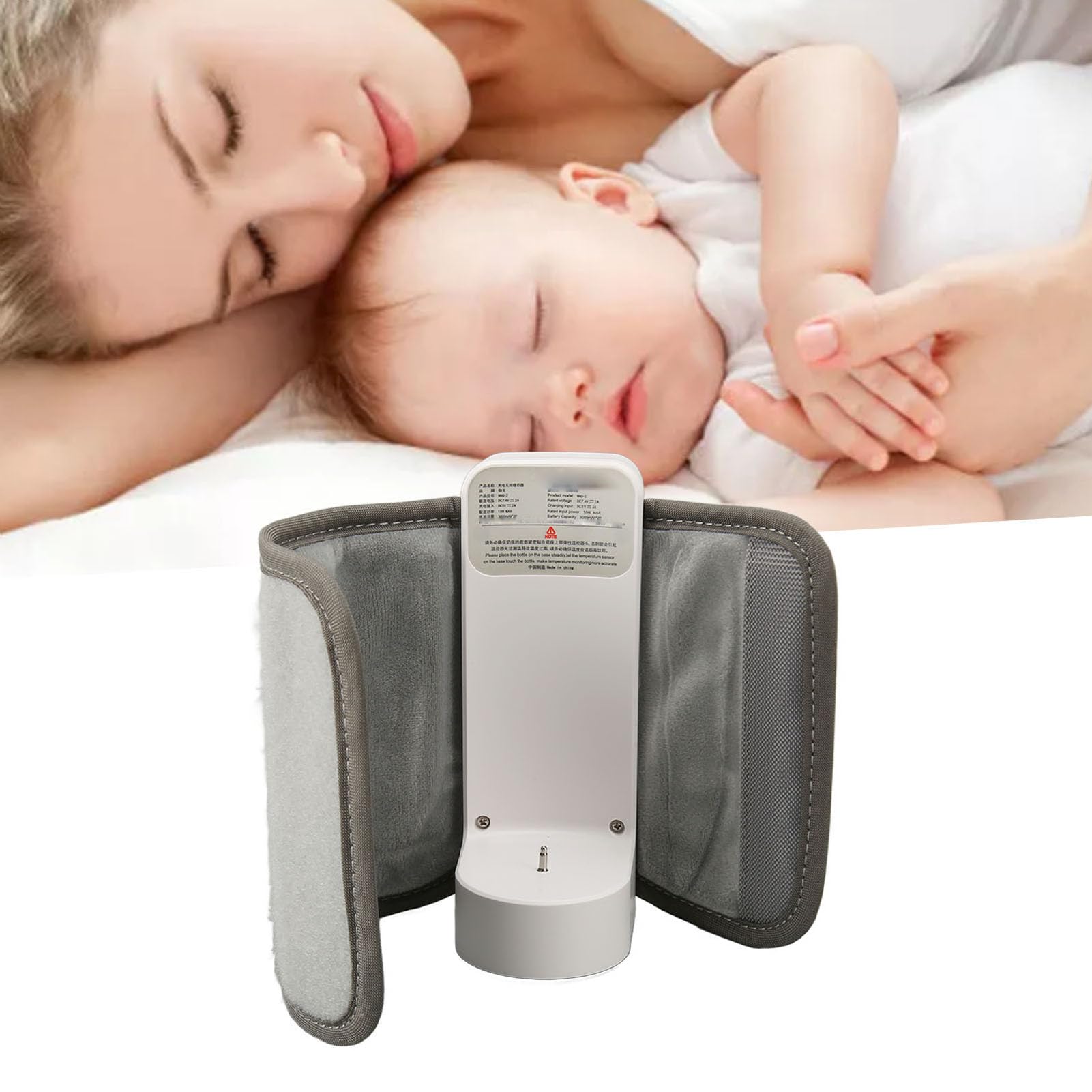 Calientabiberones Portátil, Calientabiberones Inalámbrico Recargable por USB con Pantalla LCD, 6 Ajustes de Temperatura, Calentador Universal de Biberones de Leche Materna