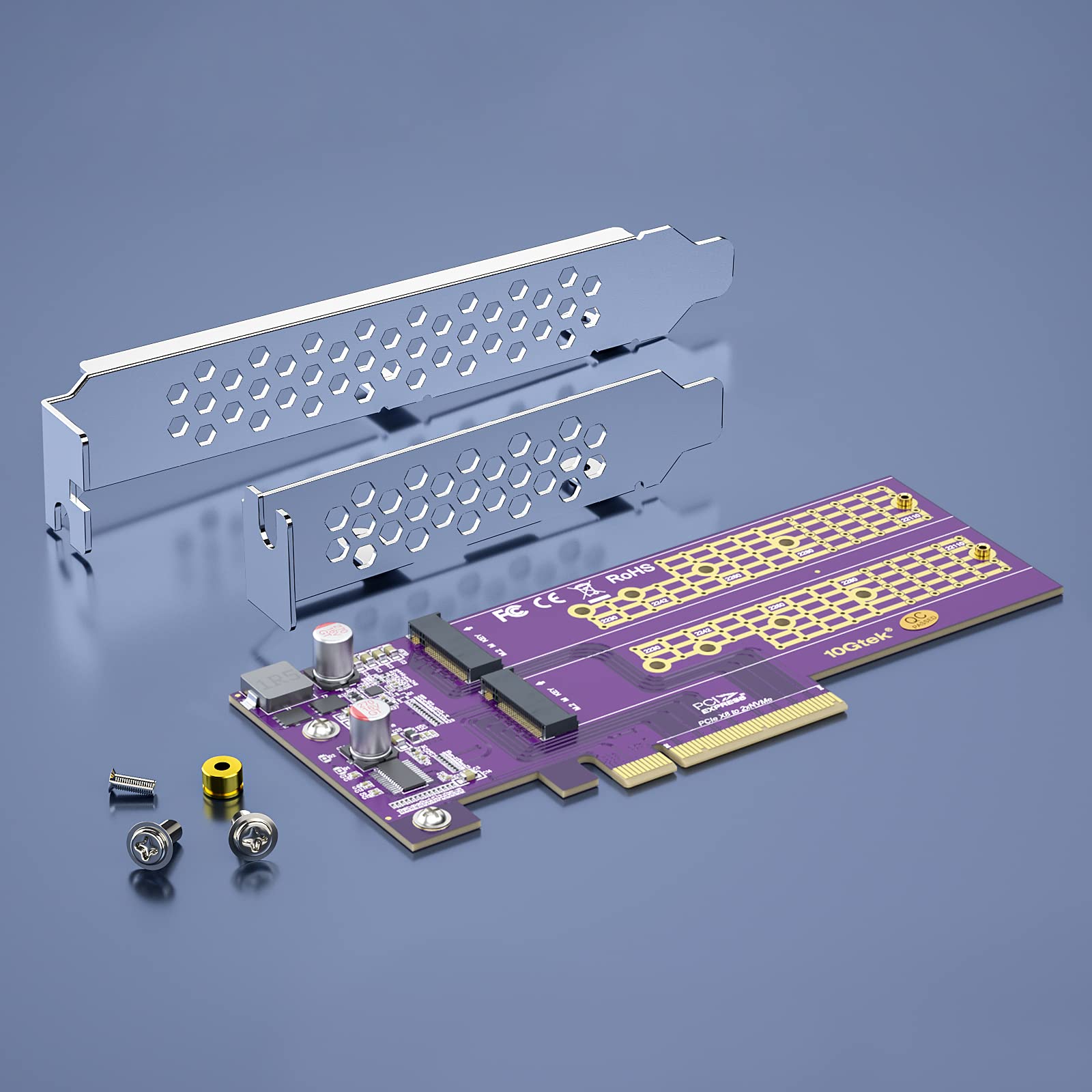 Amazon.com: Dual M.2 NVMe PCIe 3.0 x8 Adapter Card, Supports 22110