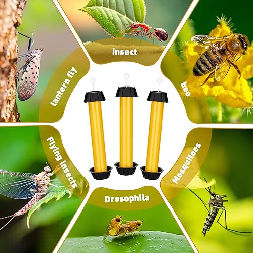 Miniatura 5 de Trampas para moscas para colgar en interiores y exteriores, trampa adhesiva para mosquitos, trampa para moscas de fruta, trampa adhesiva para moscas