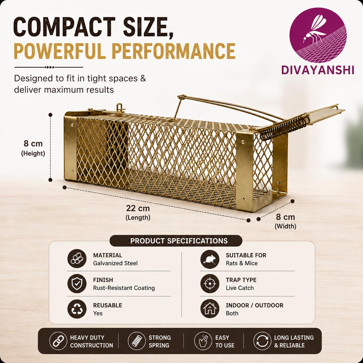 Divayanshi Rat Trap - Humane Rodent Catcher -2