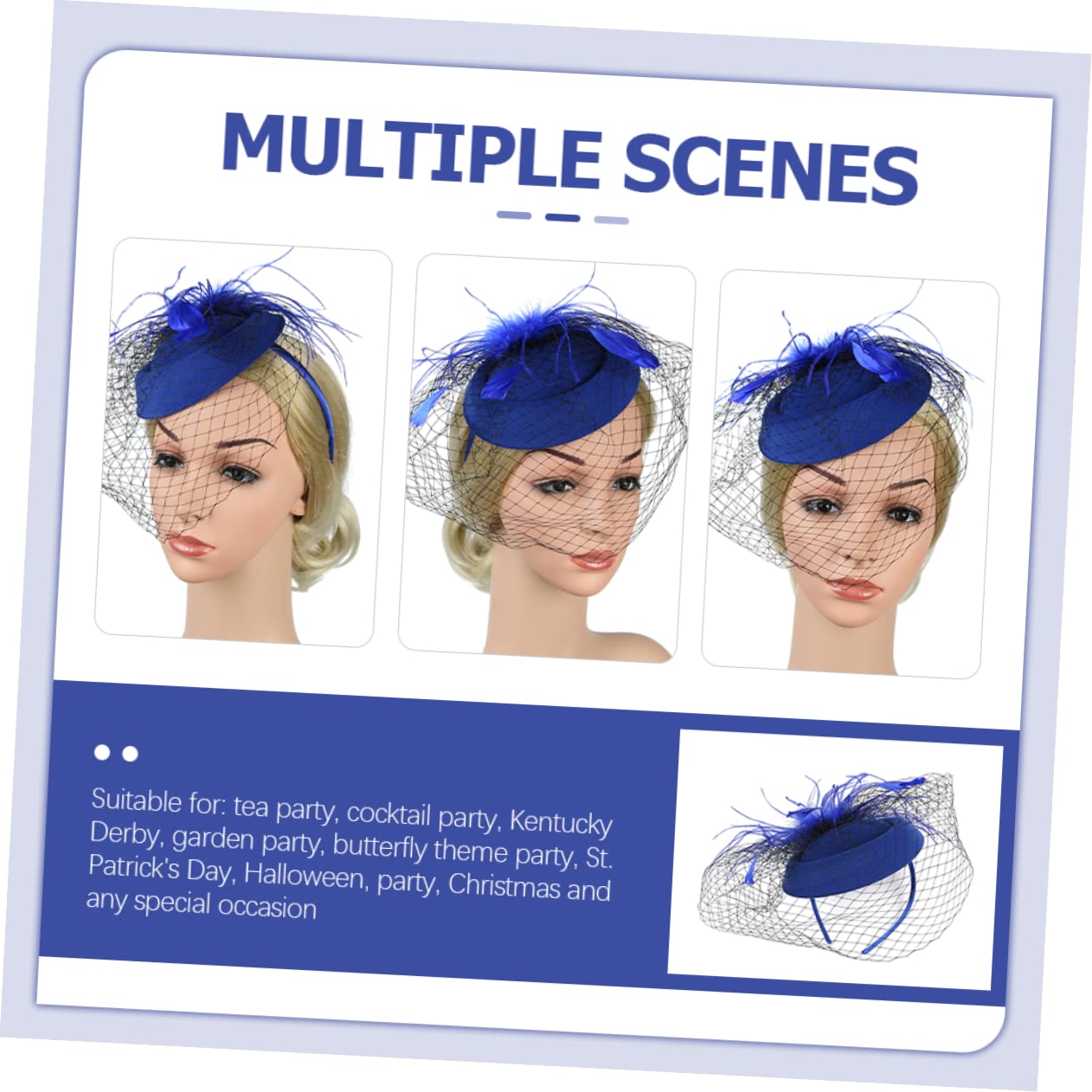 VALICLUD 2 Piezas De Diadema De Malla Sombrero De Camuflaje Sombrero Fascinador Sombreros De Fiesta De Té Accesorios Para Mujeres Bandas De Sombrero Para Mujeres Diadema De Boda
