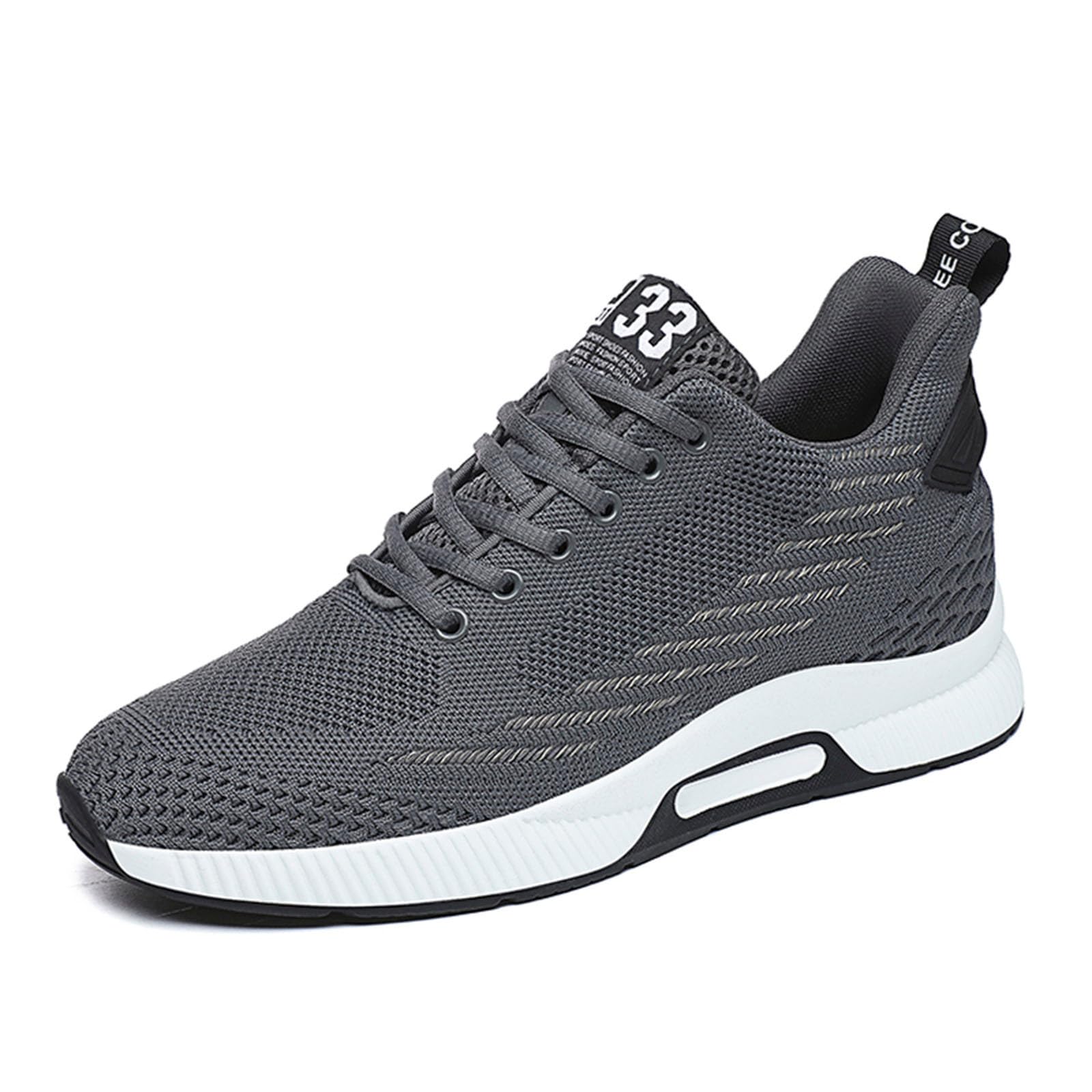 Generisch 2026 Sneaker da uomo Novità scarpe alte 6 cm per uomo, sneakers casual in rete da uomo, scarpe sportive leggere traspiranti con lacci con tacco di sollevamento nascosto per uomo
