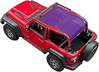 Vista 49 de Shadeidea - Parasol para Jeep Wrangler JL Unlimited (2018-2023) de 2 puertas y 4 puertas frontales, pantalla de malla negra para parasol JLU SAHARA