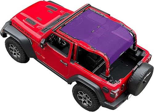 Miniatura 49 de Shadeidea - Parasol para Jeep Wrangler JL Unlimited (2018-2023) de 2 puertas y 4 puertas frontales, pantalla de malla negra para parasol JLU SAHARA