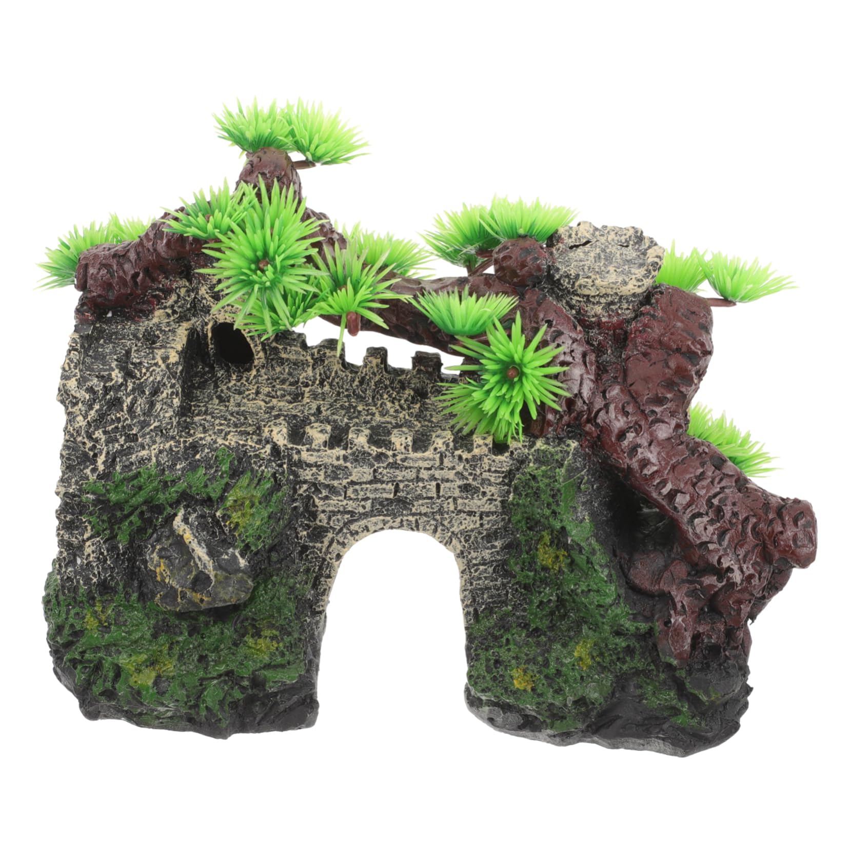 BESPORTBLE 2stücke Aquarium Dekoration Resin Künstliches Schloss Ornament Für Fischbehälter Wasserbeständig Für Garnelen Und Aquarienbewohner Vielseitiges Zubehör Für Faszinierende
