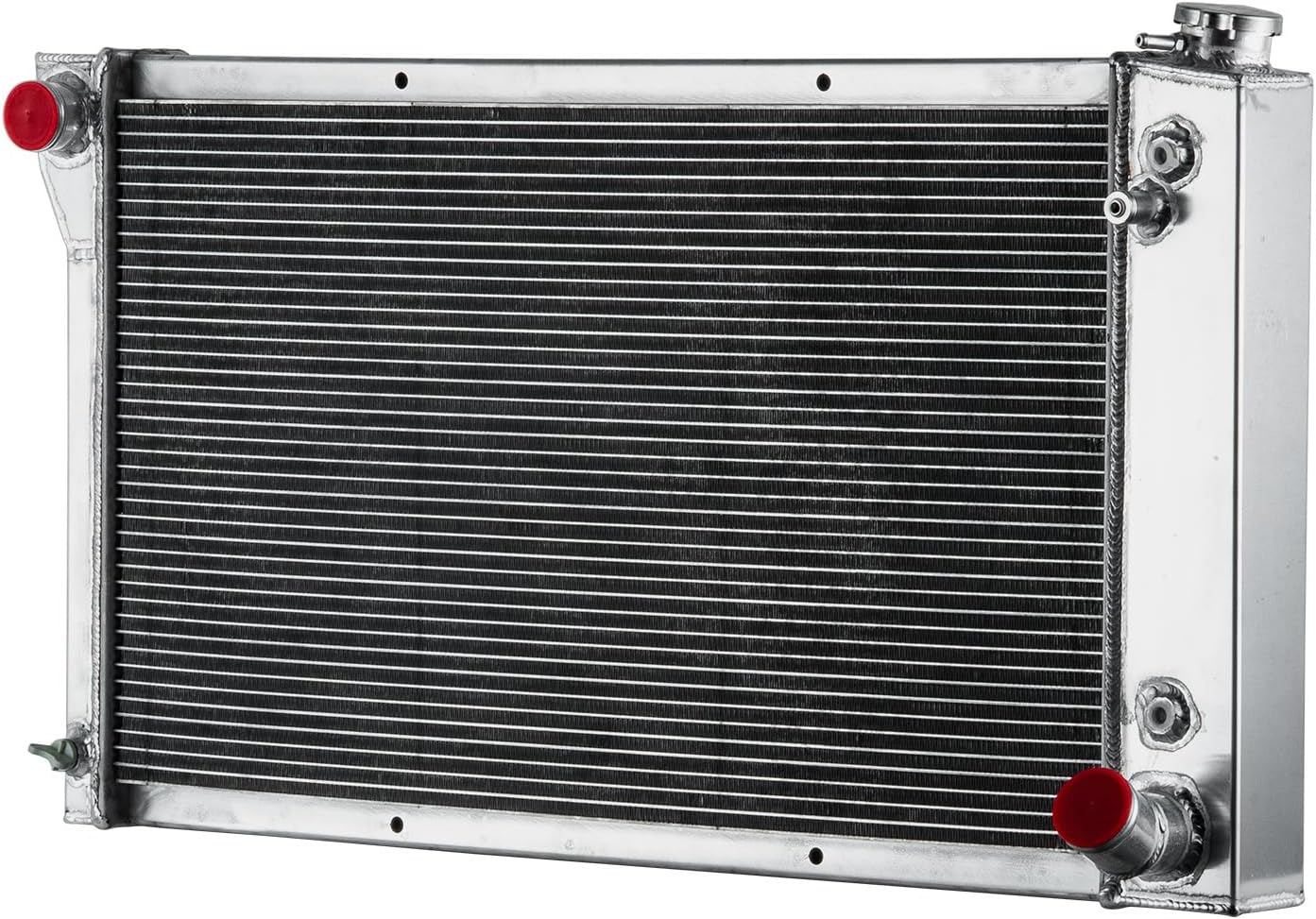 CC369 4 Row Core All Aluminium Radiator Compatible with Chevy/GMC C10 C20 C30 K10 K20 K30 Pickup 1967-1972 1968 69 70 71 (4 Row radiators)