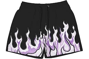 Men's Ultrasoft Flame Graphic Shorts: Athletic Wear for Basketball, Running, and Workout