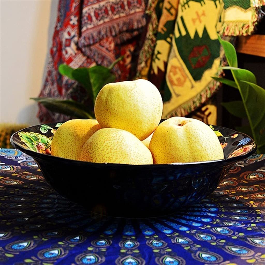 SYALEO Portafrutta In Ceramica – Ciotola Decorativa Per Frutta E Verdura (Colore: Blu)