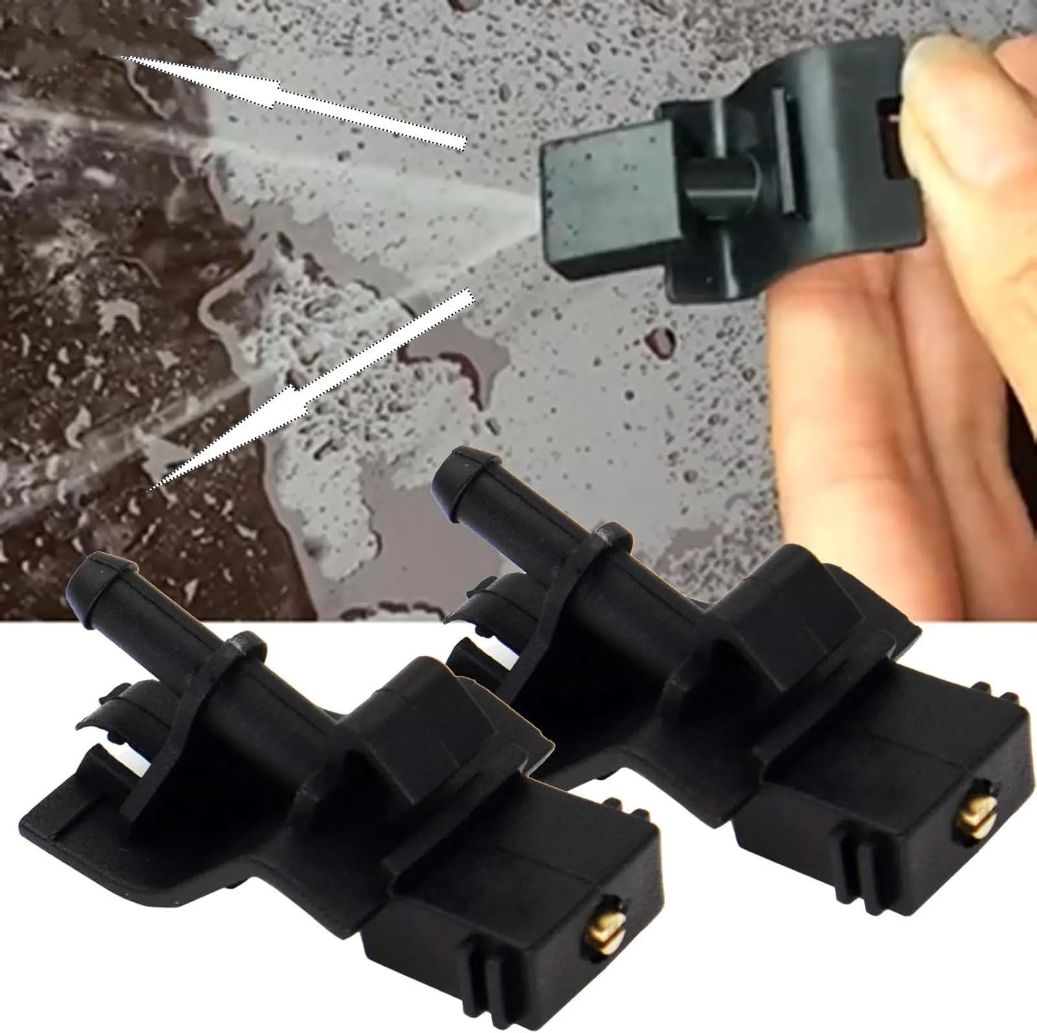 Compatible with Lexus for LS600H XF40 for IS250 IS350 XE20 for GX460 J150 2pcs Car Front Windshield Wiper Water Washer Nozzle 85381-30150 Windshield Washer Nozzles
