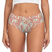 Red Coral for Seamless Underwear for Women | Sexy No Show, Stretch Low Rise, Soft Bikini Panties, Tag-Free, Hipster Ladies Briefs