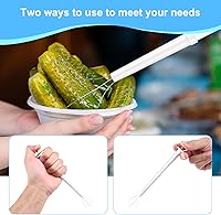 Vista 3 de 4 piezas Pickle Pickle Picker Deluxe Pickle Pincher Pincher Pickle Pincher de Acero Inoxidable y Plástico Herramienta Grabber Agarrador de Pimienta
