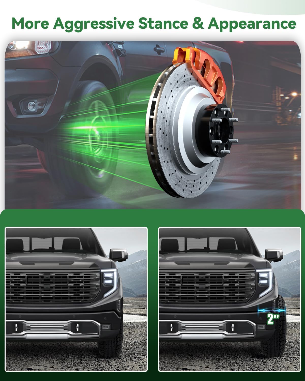 2 Inch 6x5.5 Wheel Spacers for 2019-2024 Ram 1500, 6x139.7 Wheel Spacers 77.8mm Hubcentric with 14x1.5 Stud