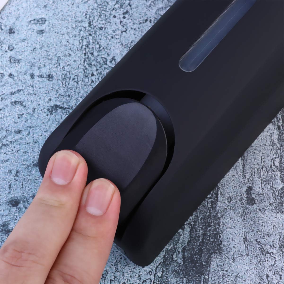 Hemoton Wall Mounted Soap Dispenser Push Button Lotion Bottle for Bathroom Shampoo Bottle for Home and Hotel Use Easy Wall Installation 8.26 X 2.95 X 2.48 in