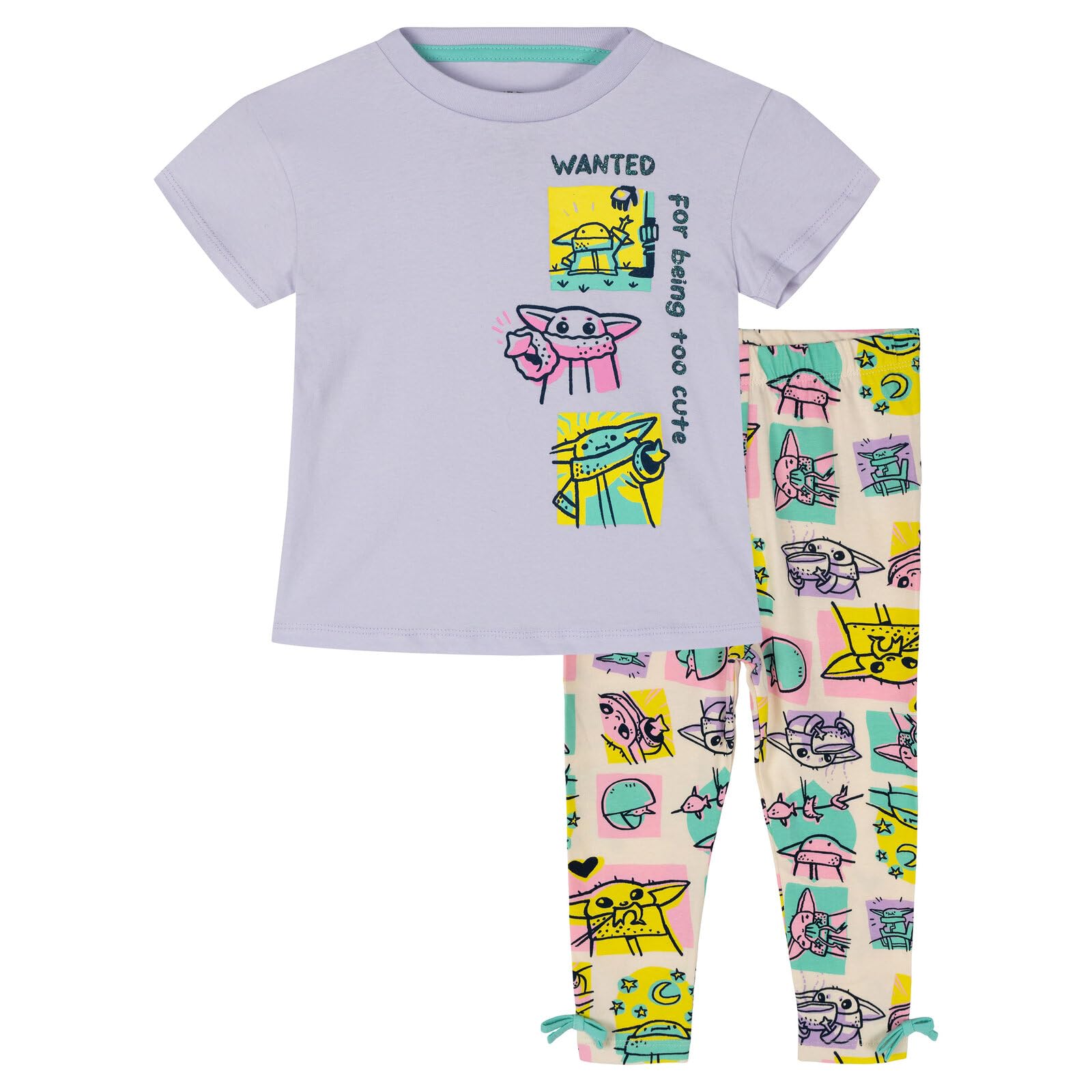 STAR WARS The Mandalorian Grogu Girls' 2-Piece T-Shirt and Leggings Set