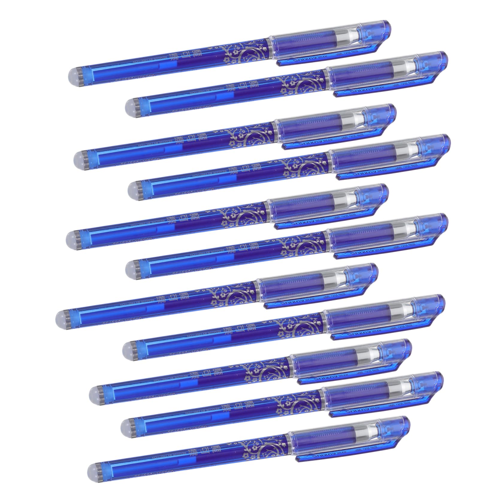 Lurrose 36 Pièces stylo effaçable stylos à bille noir s gel noirs de prise de notes effaçables erasable pen bleu chinois pour écrire 0,5 encrer Blue
