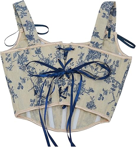 Miniatura 5 de SHOPESSA Corsé con realce para mujer, estilo victoriano, cinturón steampunk, pirata, renacentista, corsé para sobrebusto