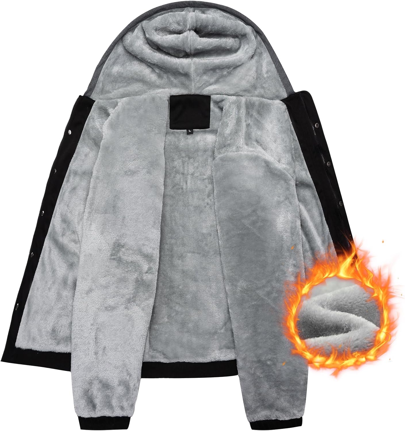 LBL Leading the Better Life Men's Zip Up Hoodies Sweatshirt Heavyweight Fleece Winter Jackets Warm Thick Coats - Image 4