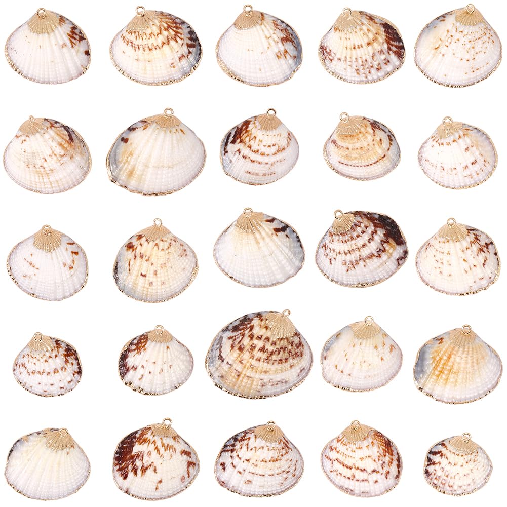 Breloques coquillage dorées pour créer vos bijoux de plage et d'été - 8