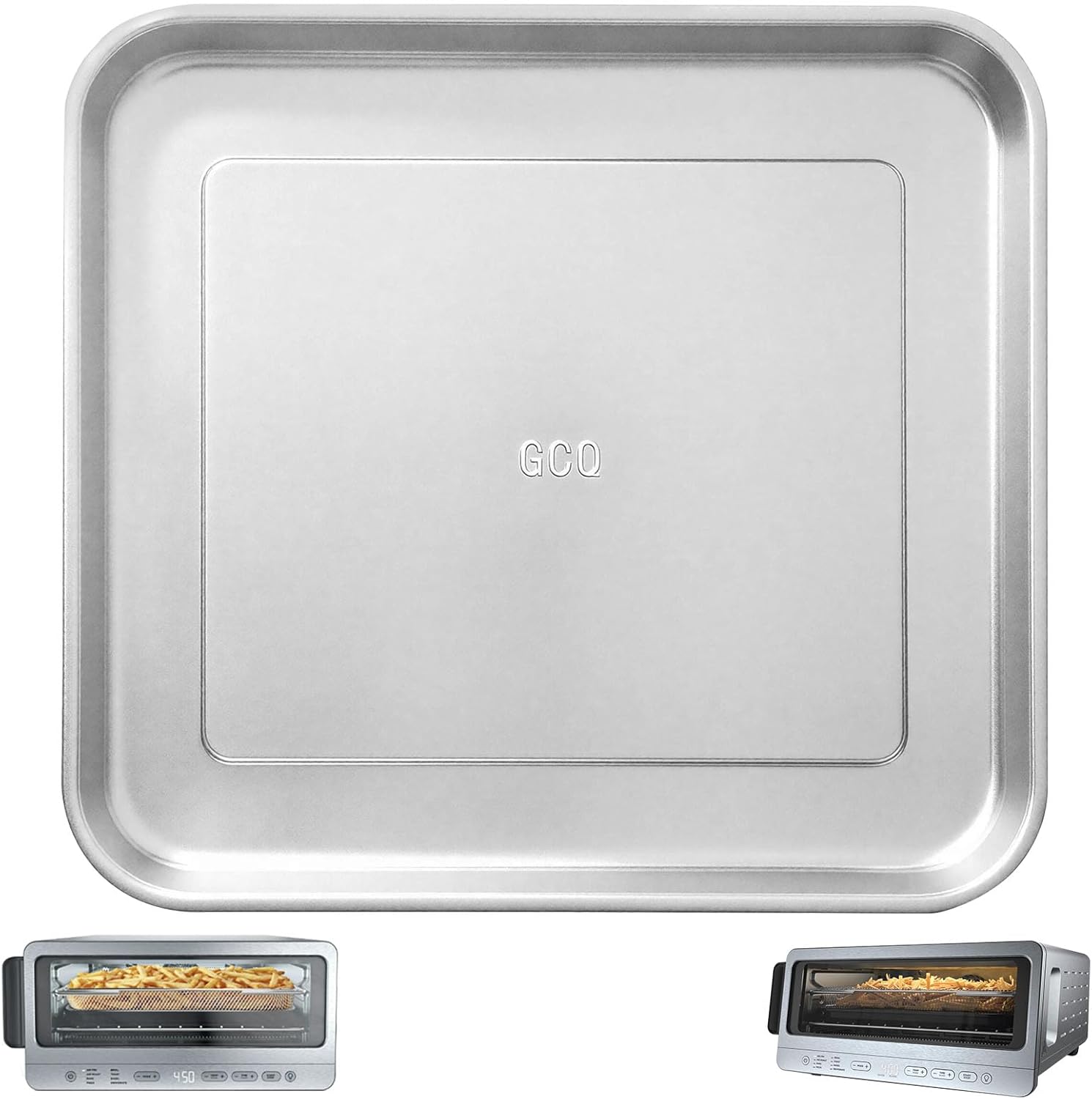 Air fryer Replacement Parts for Ninja Flip 8 in 1 Toaster Oven Air Fryer SP151, 12.9''× 11.5'' Food Grade Stainless Steel Air Fryer Grill Pan Rack Tray Crisper Plate Accessories, Dishwasher Safe