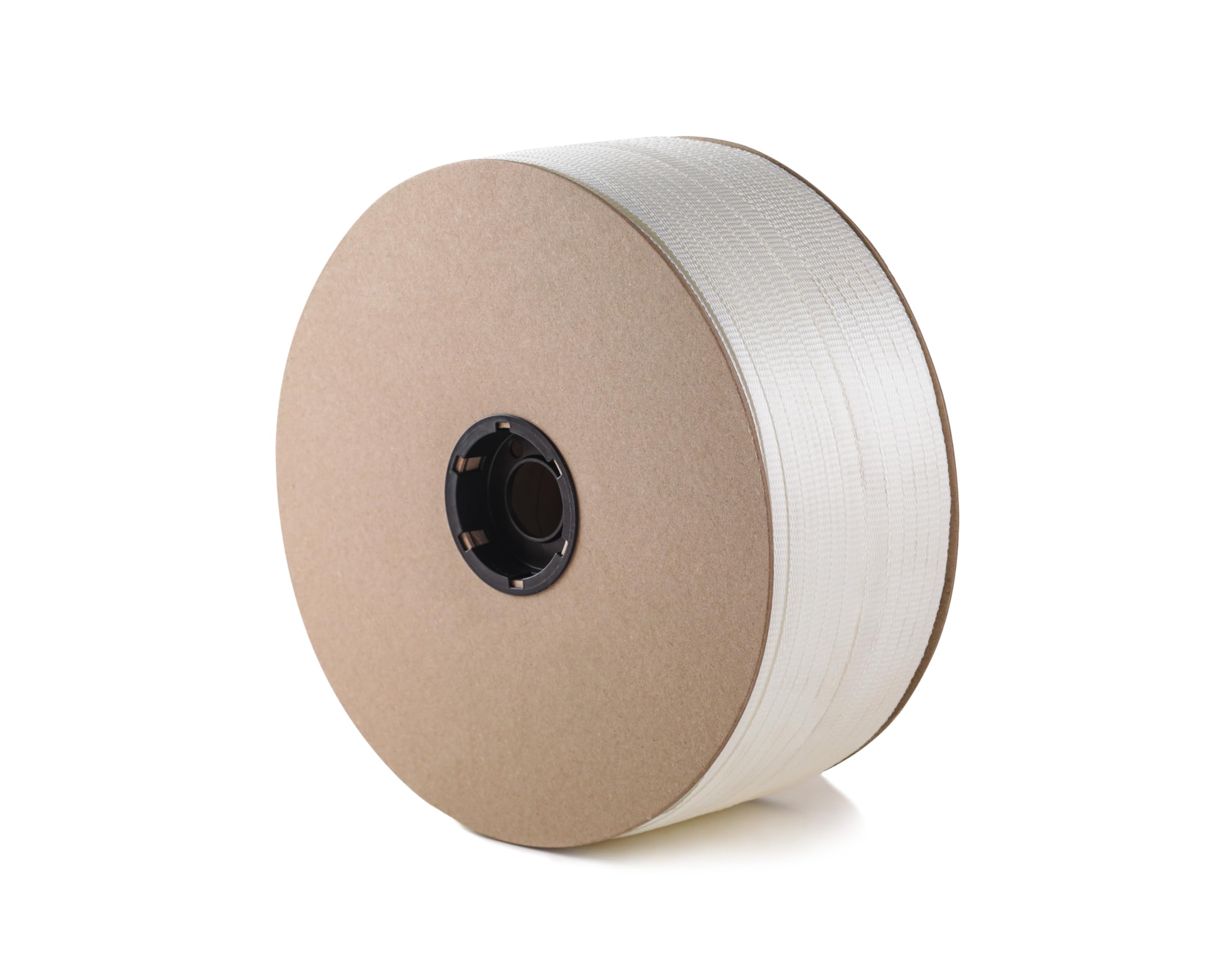 ESK Packaging Woven Poly Cord Strapping - 1/2" x 3900 Foot x 825lbs Break Strength – Light Duty, Weather-Resistant Flat Rope, Polyester Pull Tape – 1