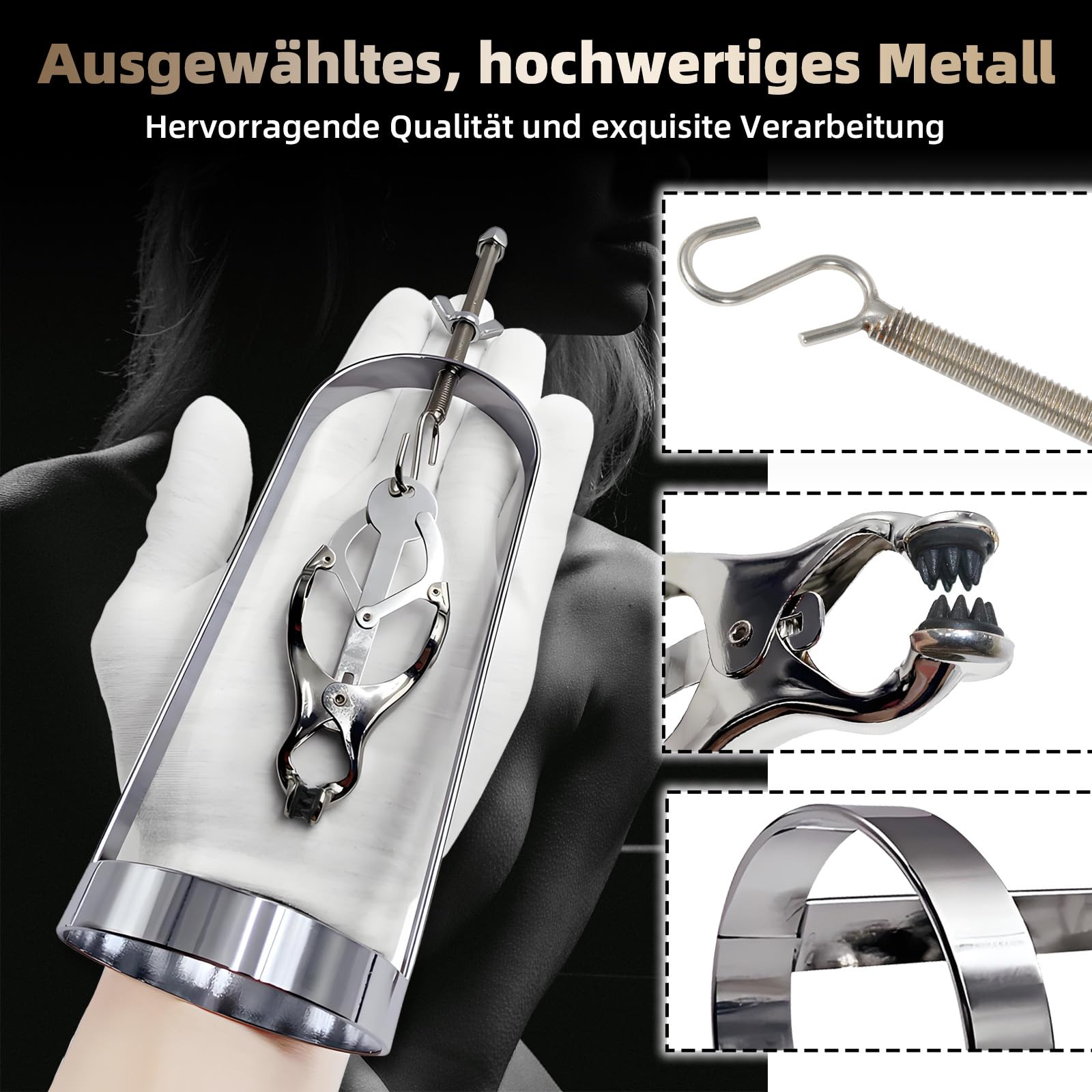 Pinces à Tétons étirer Le Mamelon Métal Ajustable Pinces à Tétons Mamelons Sexe Extrême Hommes Jouets Sexuels Pour Femmes Bdsms Jouets Durs (silver color)