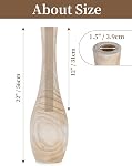 Hanobe Floor Vase Home Decor: 22 inch Tall Decorative Wood Vases for Living Room Large Rustic Farmhouse Boho Vase for Dining Table Centerpieces Bedroom Corner Hallway Indoor Office