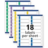 Avery® TrueBlock® Extra Large File Folder Labels, 15/16" x 3-7/16", 450 Printable Labels, Assorted Colors (5026) – view 5