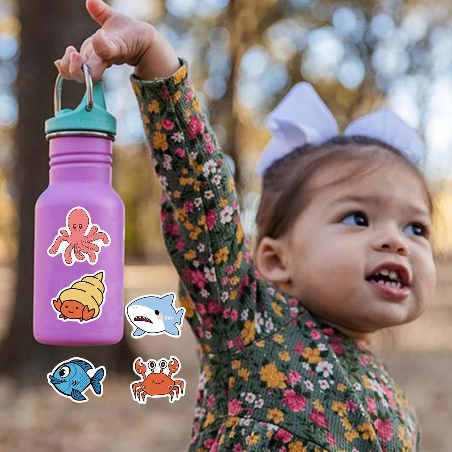 Buy 200pcs Cute Animal Stickers for Kids Water Bottle， Waterproof Vinyl ...