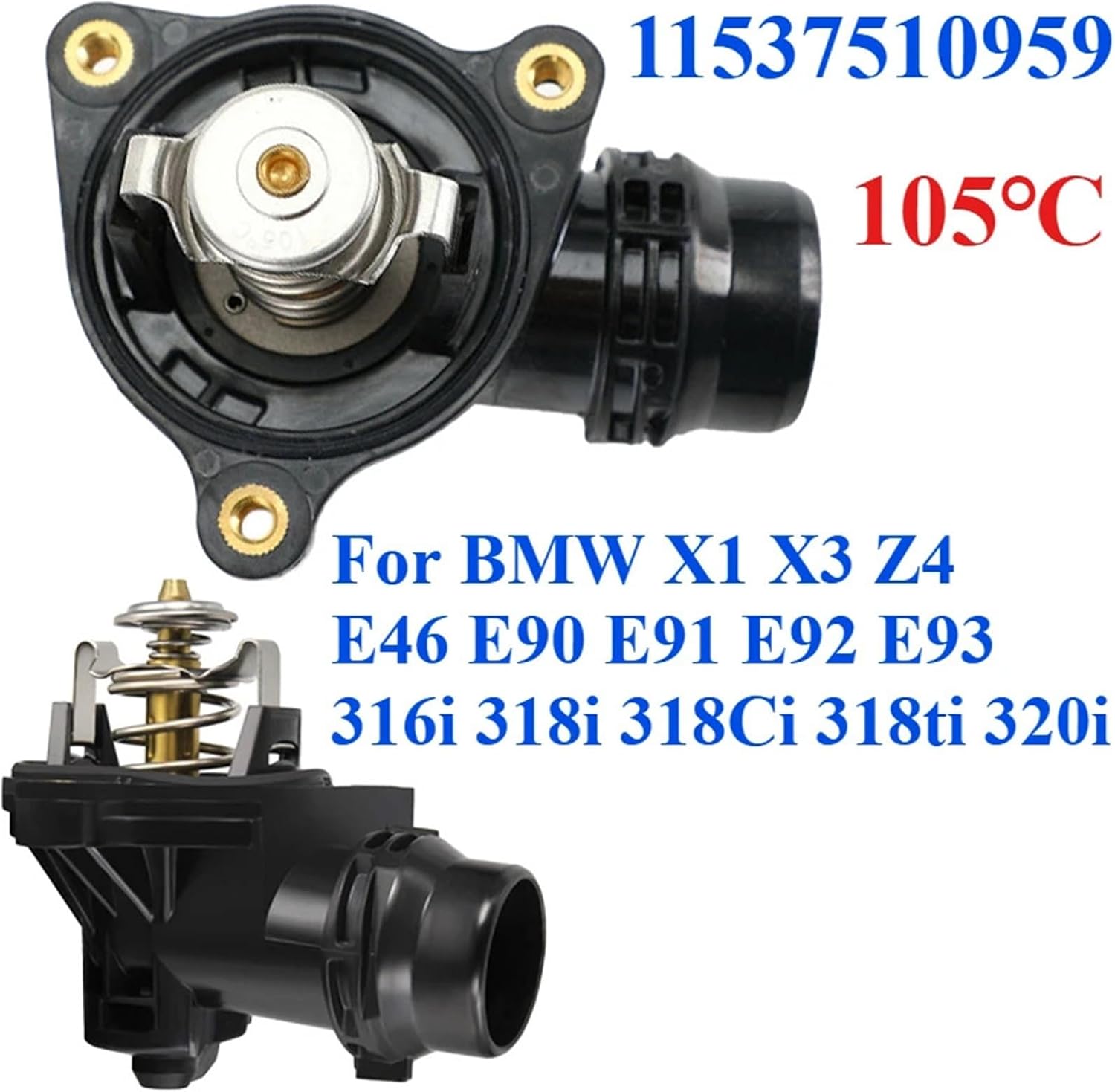 11537510959 Coolant Thermostat Housing Cover Assembly 1Pcs