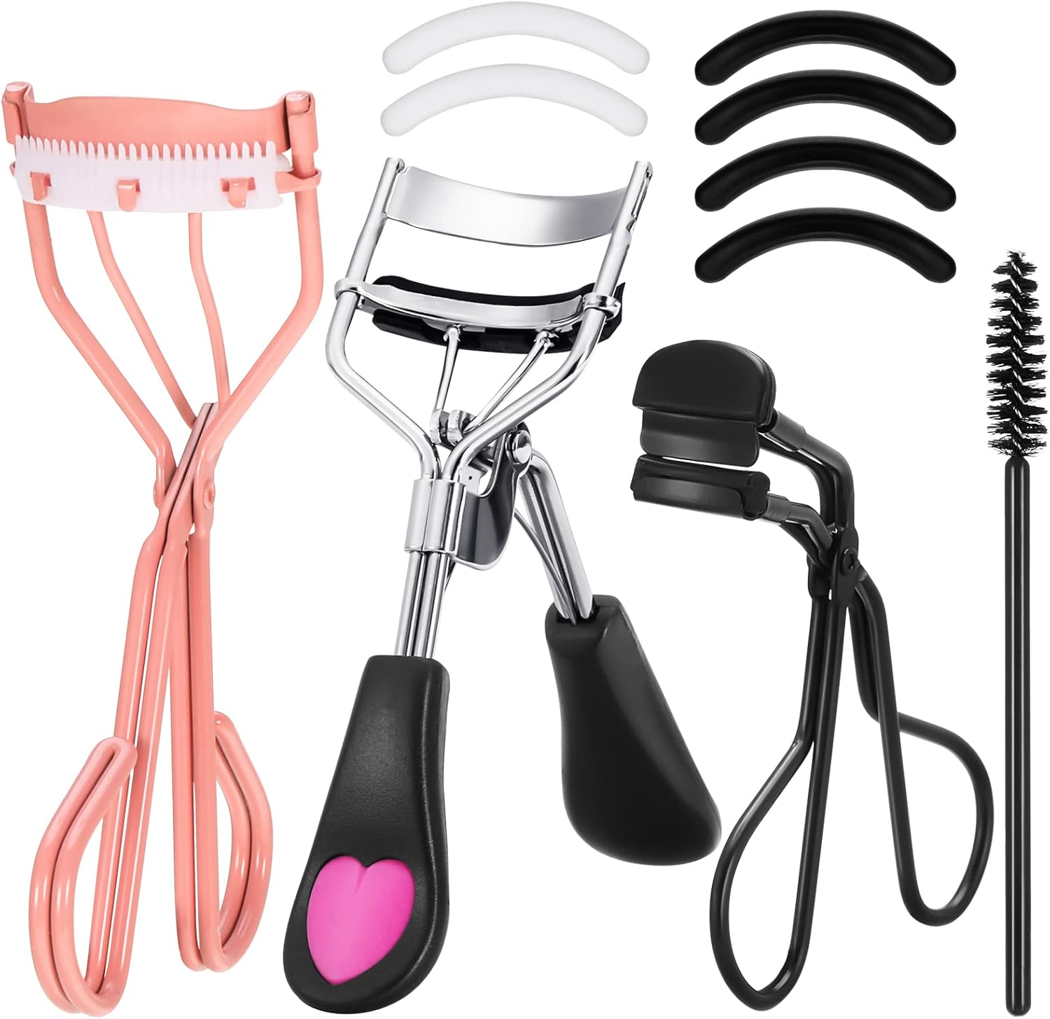 Smilcloud Eyelash Curler, 5in1 Lash Curling Tool Kit, 2 Eyelash