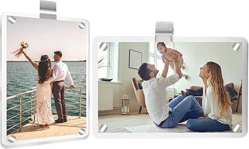 MOTOFITOOL Car Sun Visor Photo Holder, Car visor clip, Universal Magnetic Photo Clip, Car picture frame, Decorate your Car Visor Clip with Personality, Transparent, 2.4x3.5 Inch