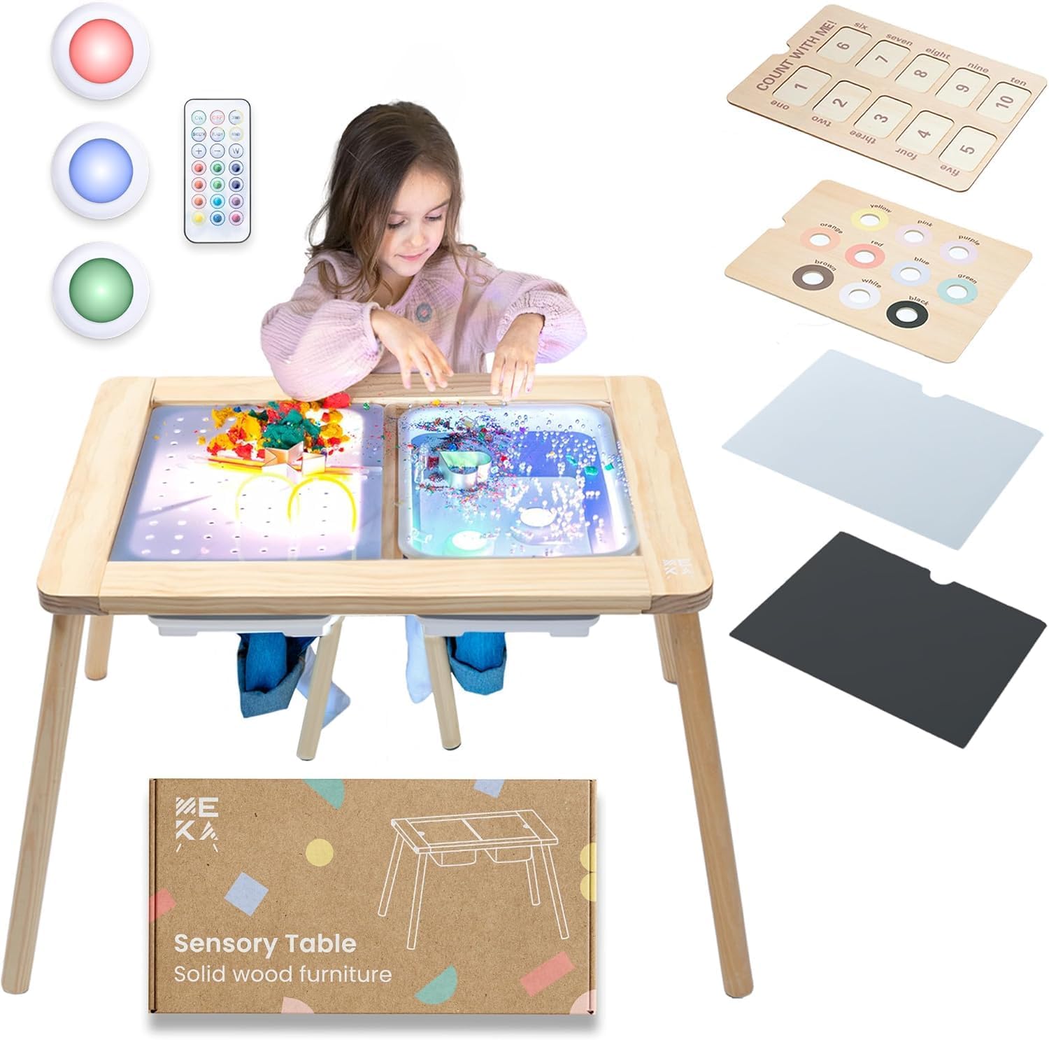 MEKA Sensory Table 6-in-1 (Table + Lights Bundle)