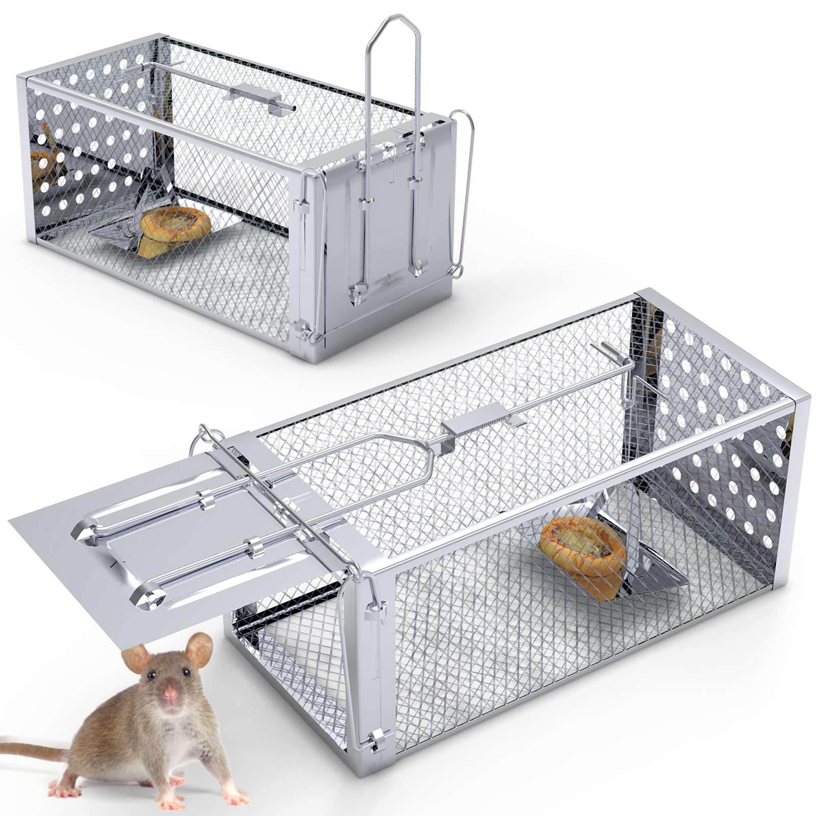 TeqHome Humane Rat Trap Stainless Steel